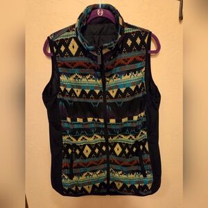 Cowgirl Tuff Multicolor Patterned Vest Sz XL